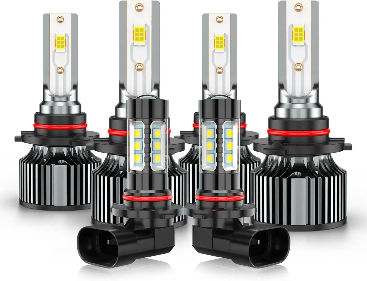 High Beam, Low Beam & Fog Light Bulbs Compatible with Toyota Highlander 2004-2007