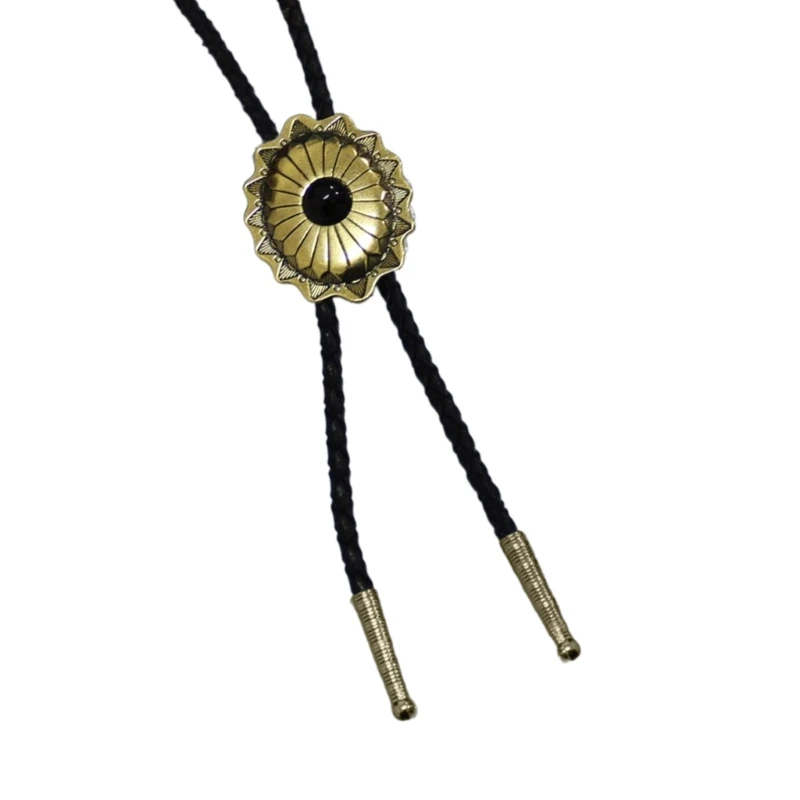 YQ Punk Western Cowboy Bolo Tie หินเนคไทสร้อยคอเครื่องแต่งกายอุปกรณ์เสริม