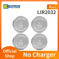EEMB LIR2032 /Charger(optional)  Button Battery 2032 45mAh 3.7V Rechargeable Battery Lithium Cell Coin Batteries