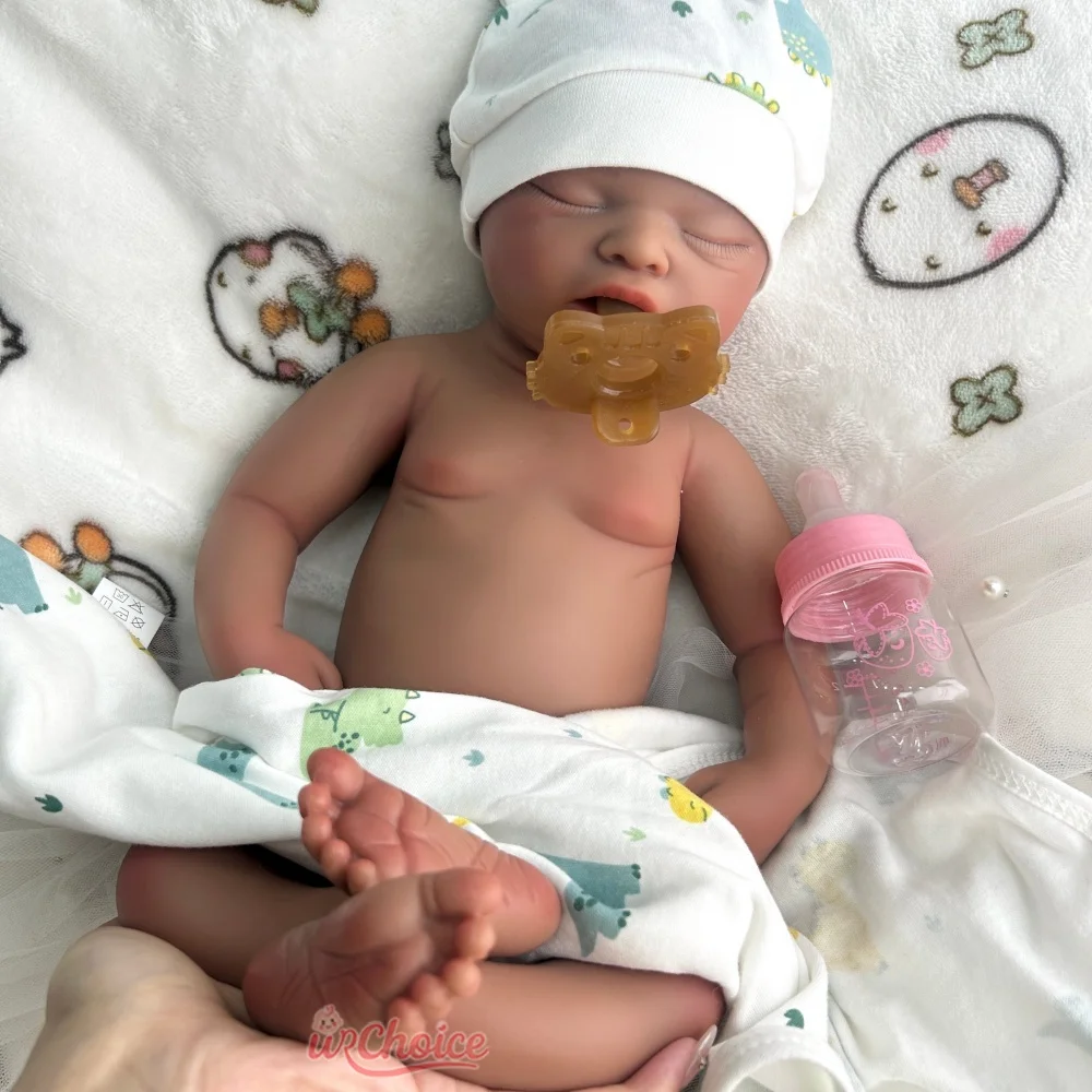 18 pouces de collection en silicone renaissant bébé fille avec poids réaliste et détails poupée bouche ouverte conçue pour les collectionneurs