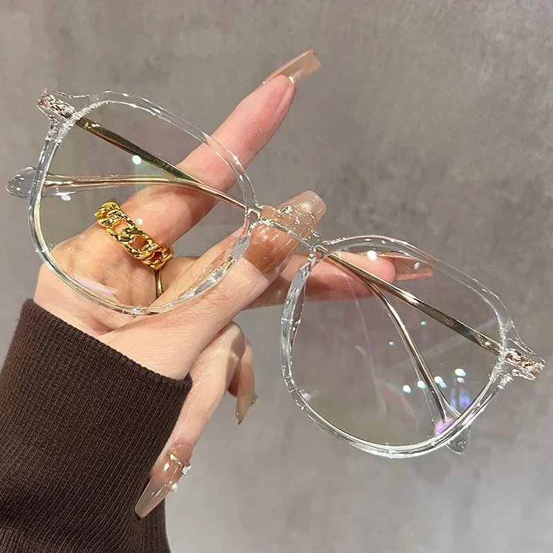 Occhiali da lettura anti luce blu ad alta definizione Occhiali da lettura ultraleggeri con montatura nera Occhiali da presbiopia trasparenti con montatura grande