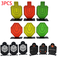 3Pcs Metal Shooting Targets Airsoft BB Bullet Target Small Portable Shoot Target for Air Rifle Pistol Shooting Range Outdoor