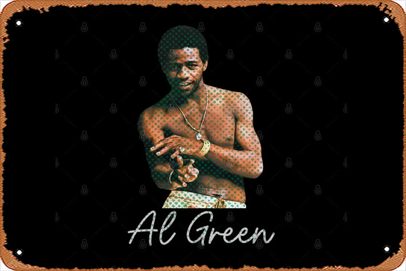 Retro Tin Sign Al Green - Top Selling Vintage Funny Novelty Metal Signs Man Cave Humorous Signs Movies Music Bar Art Poster Ret