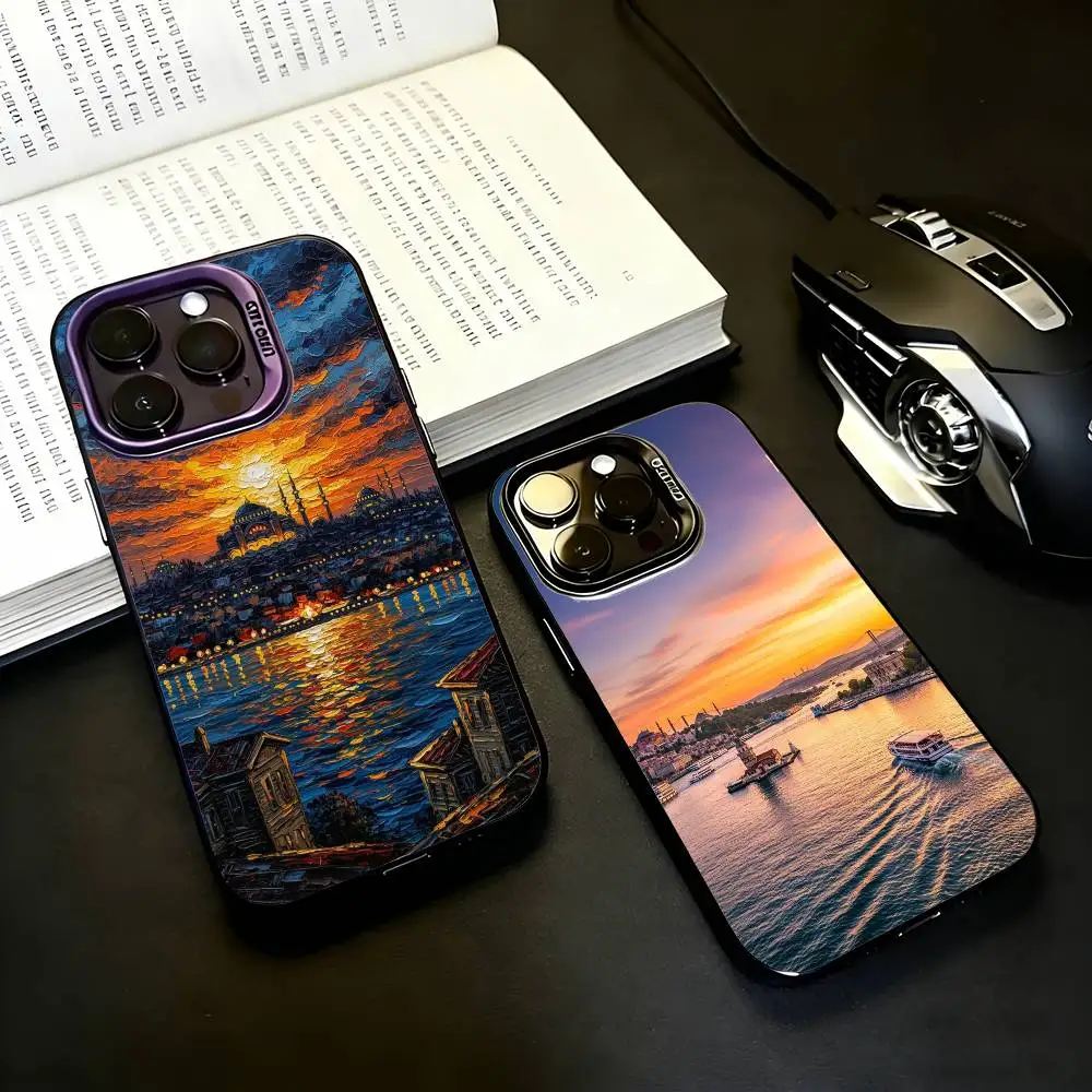 

Turkey I-Istanbul S-Scenery Black Candy silver phone case Phone Case For iPhone17,16,15,14,13,12,11 Plus,Pro Max