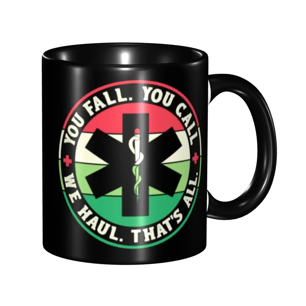 Customized Emt Star Of Life Paramedic Doctor Ambulance Mug DIY Ceramic Tea Milk Coffee Cup
