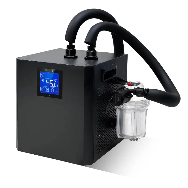 2024 جديد حار بيع 1/2hp 1/3HP 1HP مبرد الباردة يغرق حوض السيارات مبرد المياه حمام الجليد مع مبرد وفلتر