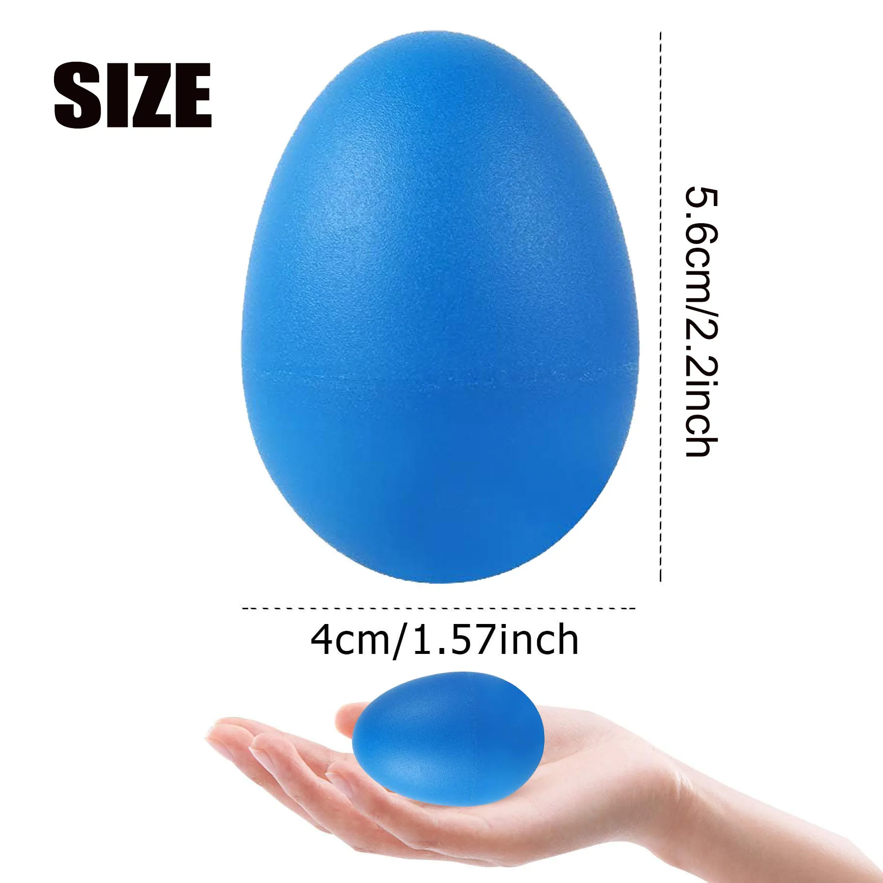 Miwayer 12Pcs Plastic Egg Shakers Percussion Musical Eggs Maracas Easter Egg for Party Favors Supplies Music Learning (6 Colors)