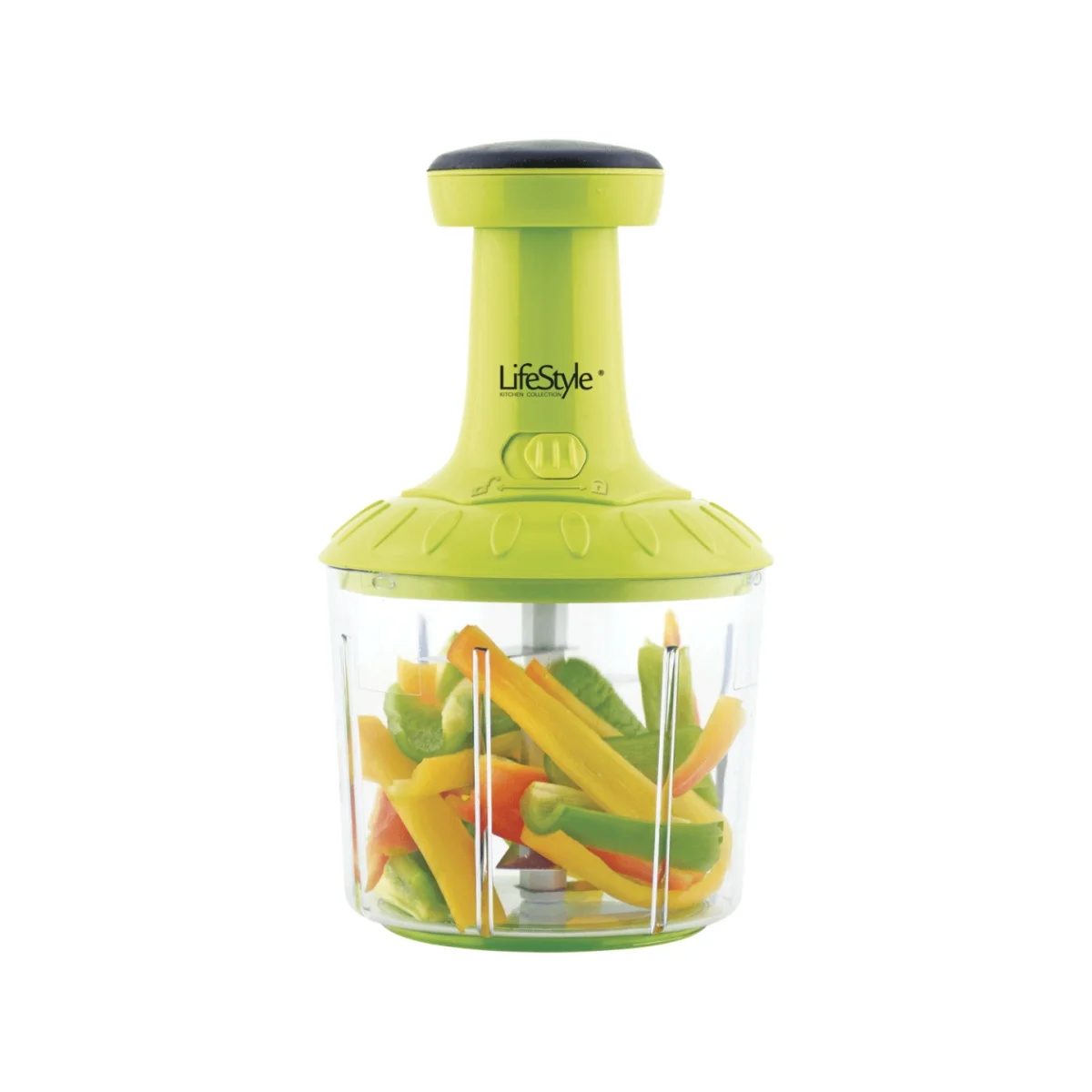 ZYLX SHOPPING - Picador Manual por Presión LifeStyle 1000 ml | Triturador de Verduras Rápido y sin Esfuerzo