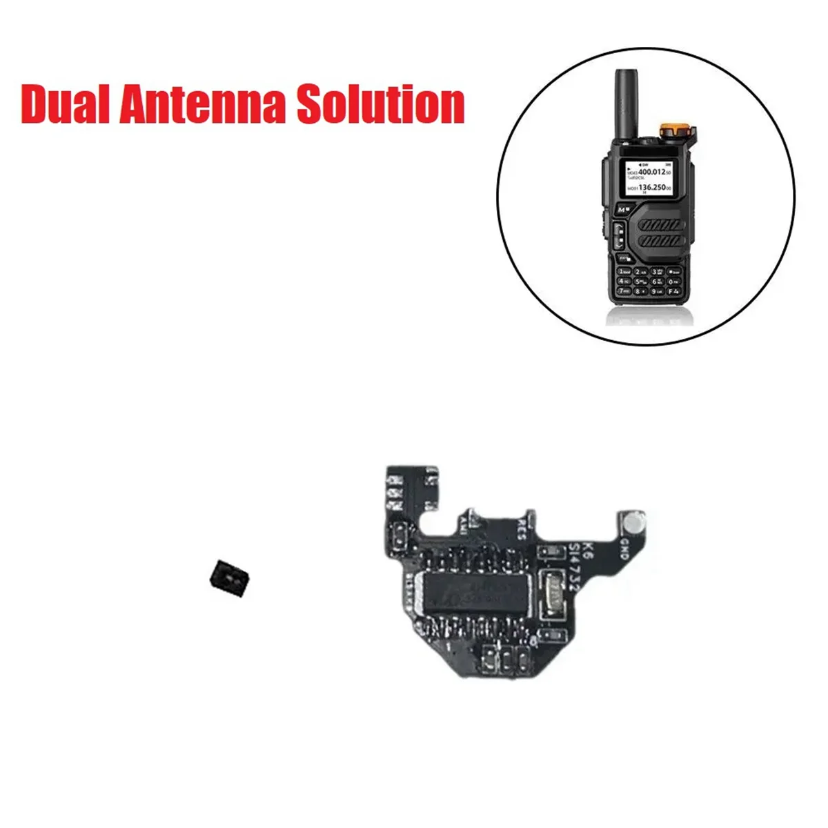 Módulo de radio SI4732 + antena 2xDonut para módulo de modificación de onda corta Quansheng UVK5/UVK6 antena dual