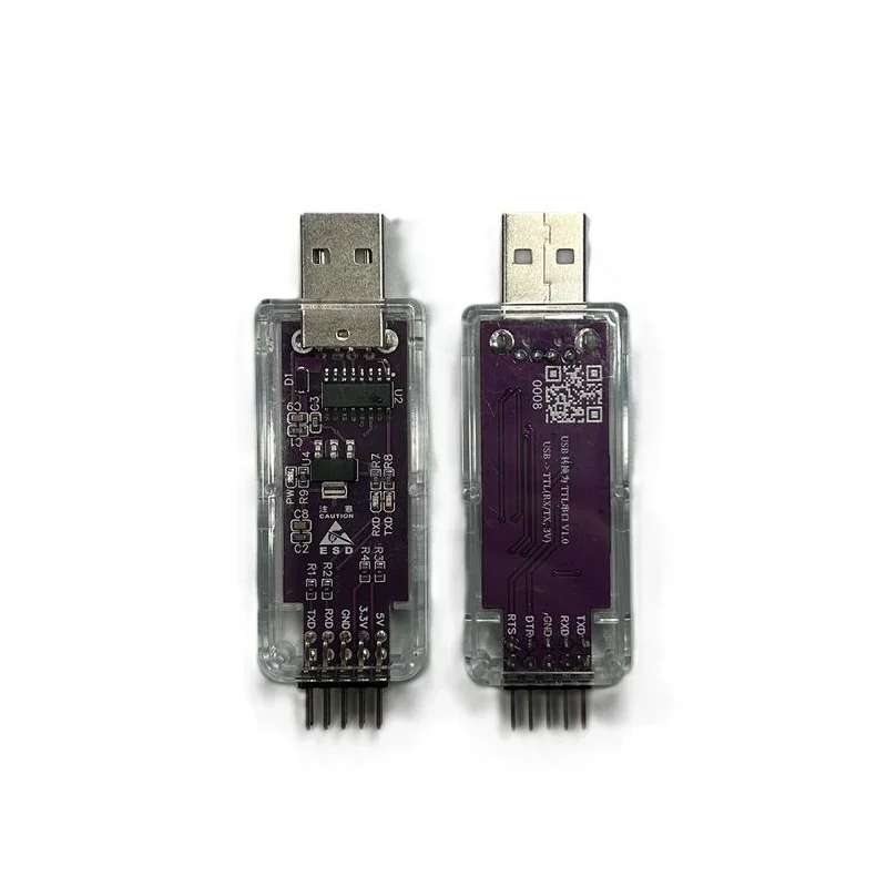 1PCS Usb-to-ttl serial Port tool, USB one-click serial port downloader, burning serial port TTL communication CH340C New