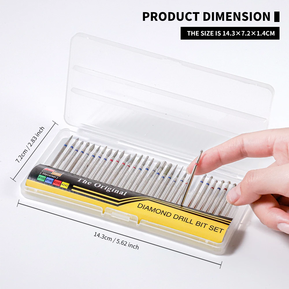 30/12 قطعة لقمة ثقب الأظافر قاطعة المطحنة ملف عازلة للأظافر جل تلميع إزالة الأظافر الكهربائية الحفر ملحق للتقليم #5