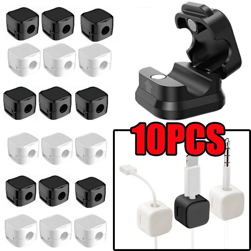 

Magnetic Data Cable Organiser Self-magnetic Desktop Cable Organiser Data Cable Invisible Fixing Bracket No Drilling Required