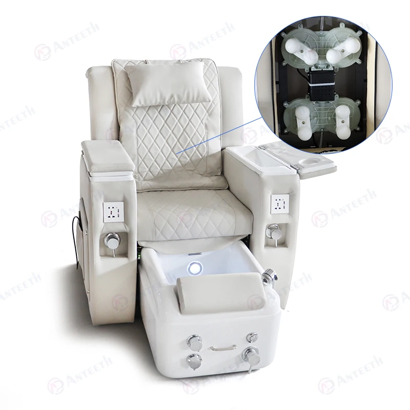 Anteeth Massagem e Pedicure Cadeiras, Luxo Manicure Cadeira, Ajuste Encosto, Nail Salon Móveis