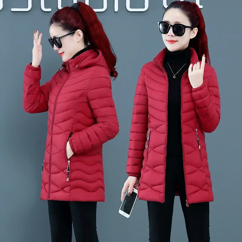 Jackets for Women 2024 Winter Parka Thin Down Cotton Coat Autumn Winter Slim Hooded Warm Women Outerwear Clothing Women's jacket