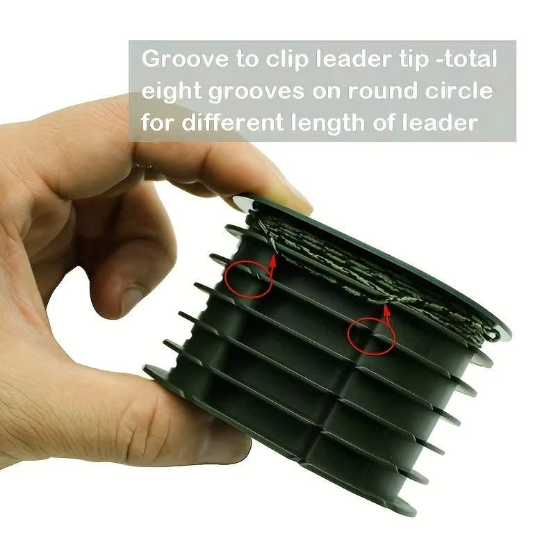 صندوق تخزين لزعيم صيد سمك الشبوط المدمج من Rigtrip - يحمل 6 قادة، تصميم خالٍ من التشابك مع مشابك مدمجة للتحكم #6