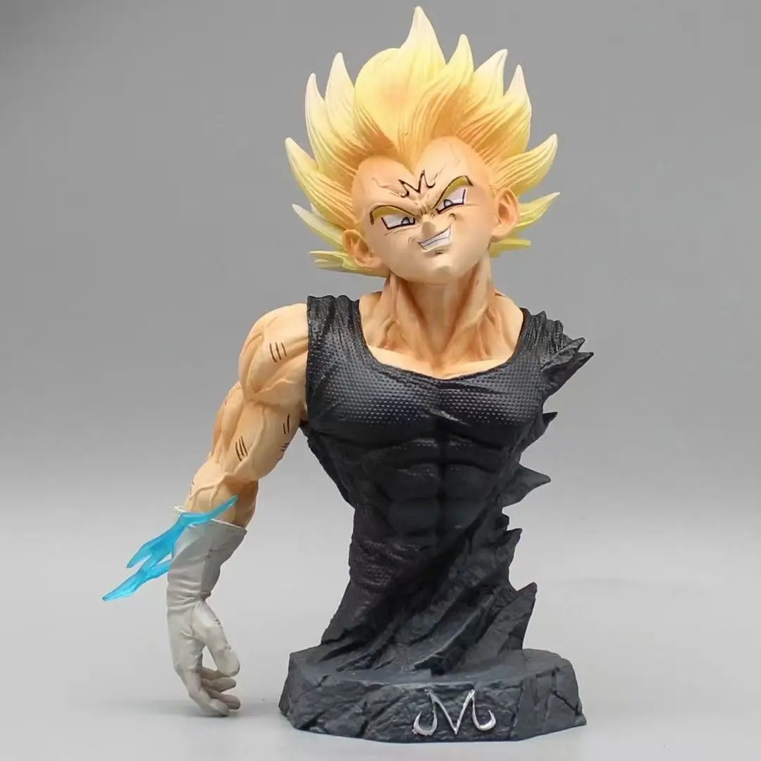 16 センチメートルドラゴンボール魔人ベジータ超サイヤ人胸像フィギュア PVC アクションフィギュアコレクションモデルクラシックアクションおもちゃギフトデスク
