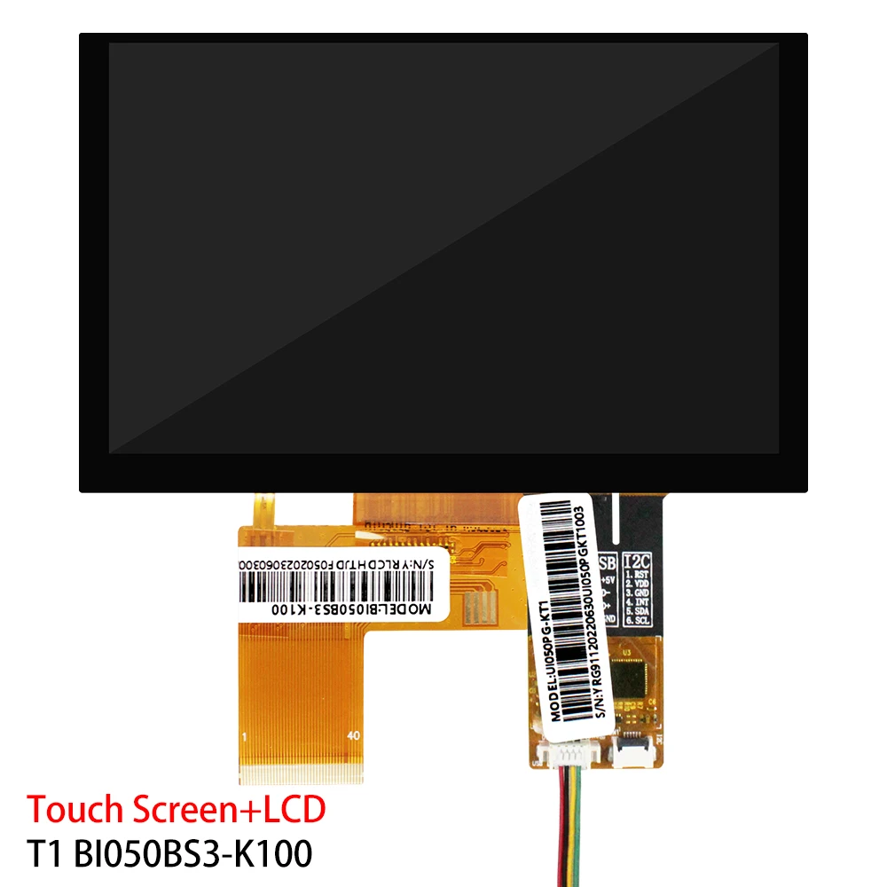 Imagem -03 - Touch Screen para Monitor de Sinal Placa Hdmi Módulo Ips Resolução de 1000 Nits Rgb Tft hd Bi050bs3-k100 800x480