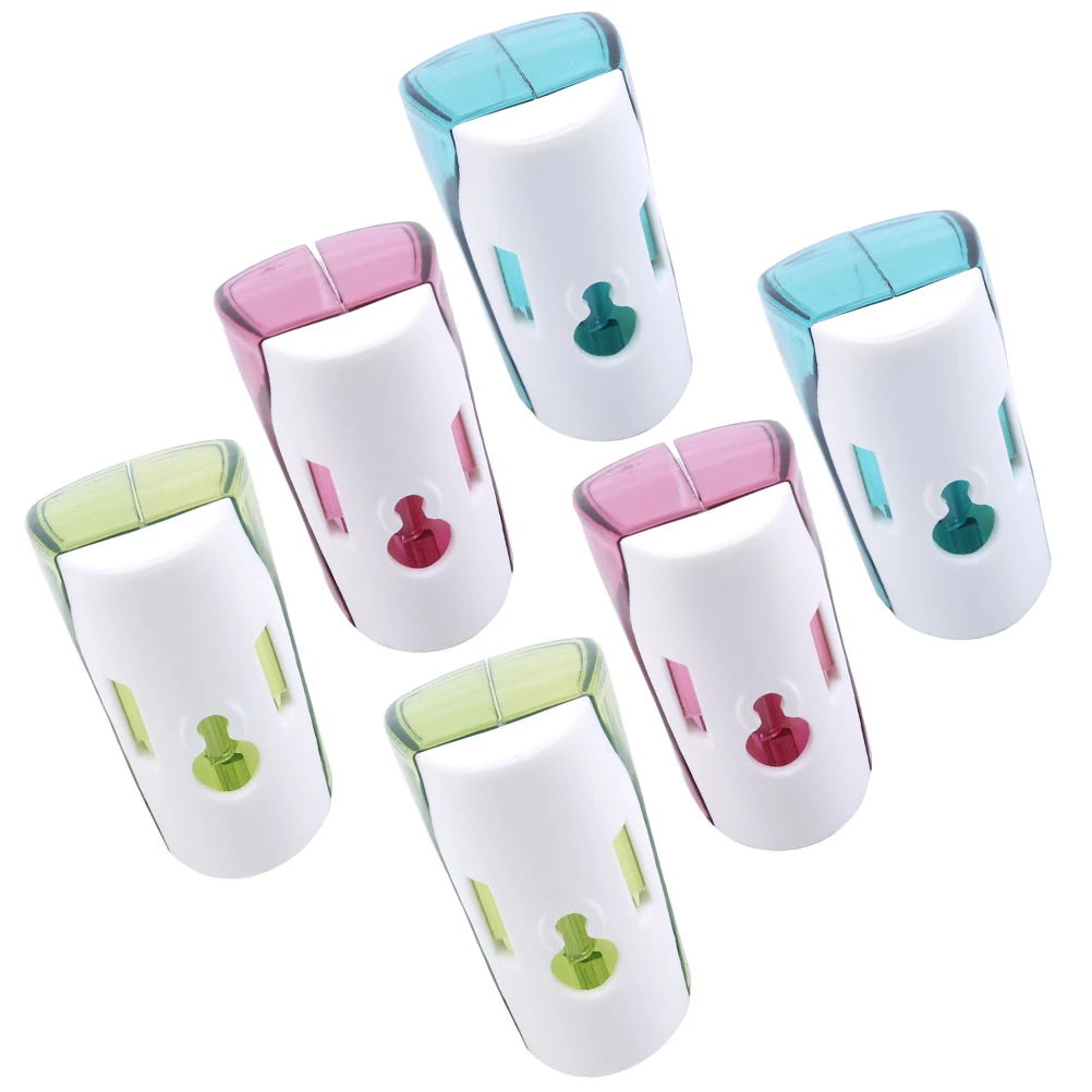 

6pcs Suction Toothbrush Holder Wall Mount Bathroom Storage Travel 3 Colors Dust Cover Strong Adhesive Plastic Rack Organizer