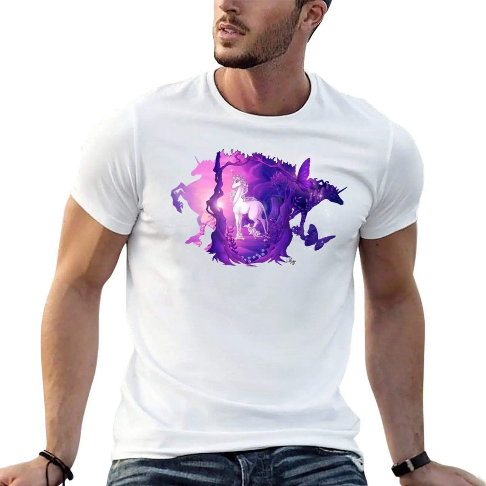 

The Last Unicorn T-Shirt t shirts for man pack white t shirts cotton 100% anime t shirts oversize T-shirt