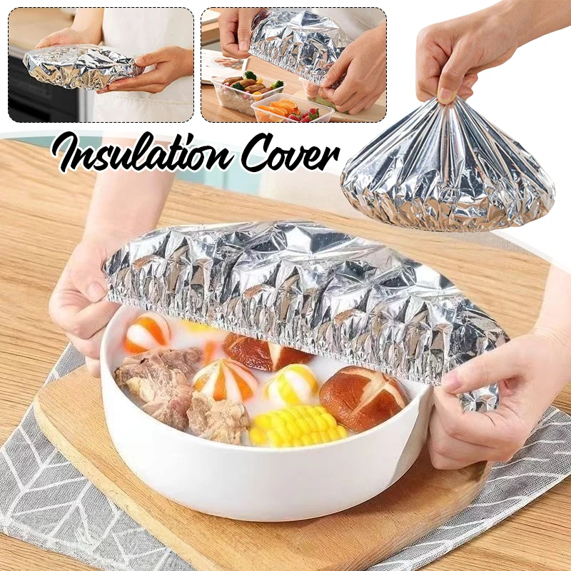

Reusable Eco-Friendly Aluminum Foil Food Covers - Insulated Bowl & Dish Lids for Freshness Storage | Durable Kitchen Essentials