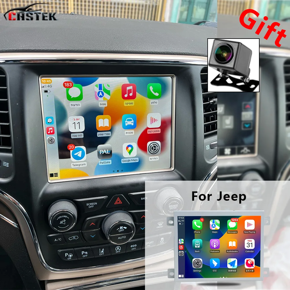 CHSTEK Car Radio Android 13 GPS For Jeep Dodge Grand Cherokee Compass Challenger Charger Durango RAM Bluetooth Carplay WIFI 4G