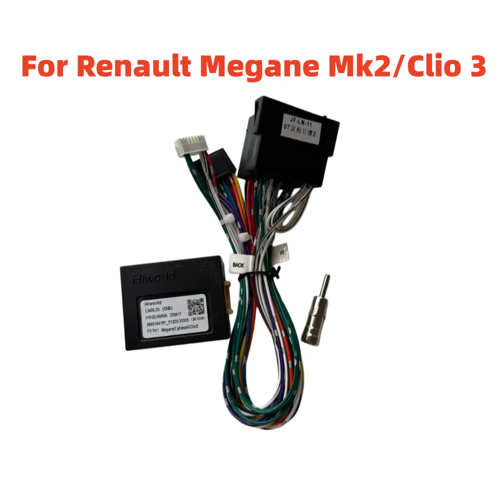 Car Radio Plug& Play Android 16Pin Cable For Renault Megane 2/ Phase 2/ Clio 3/ Trafic Mk2/Kangoo Laguna 3 Canbus Box Decoder