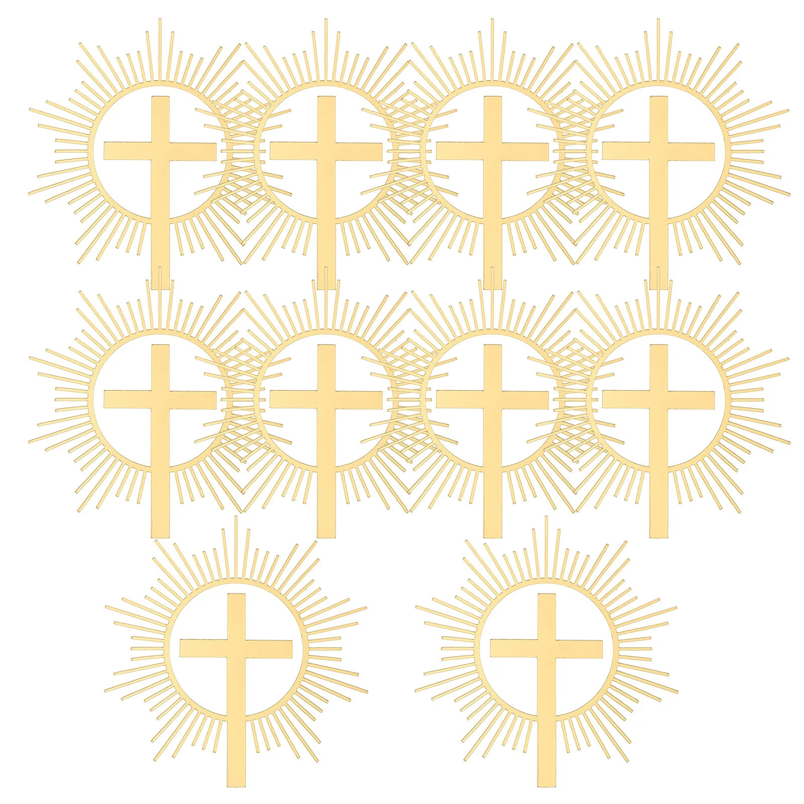 

10pcs Cake Decoration Acrylic Baptismal Baptism Cake Topper Insert Golden Party Wedding Birthday Dessert Decor