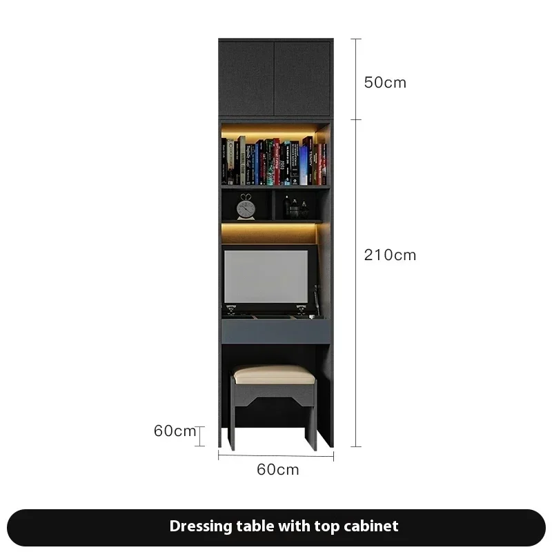 Mirror Cabinets Wardrobe Storage Cupboard Display Desk Clothes Closet Filing Shelves Simple Makeup Cube Ropero Salon Furniture