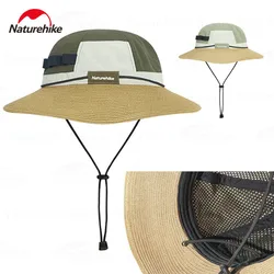 Naturehike Outdoor Hollow Knitting Fisherman Hat 156g Lightweight Summer Fashion Straw Hat Camping Travel Breathable SunshadeCap