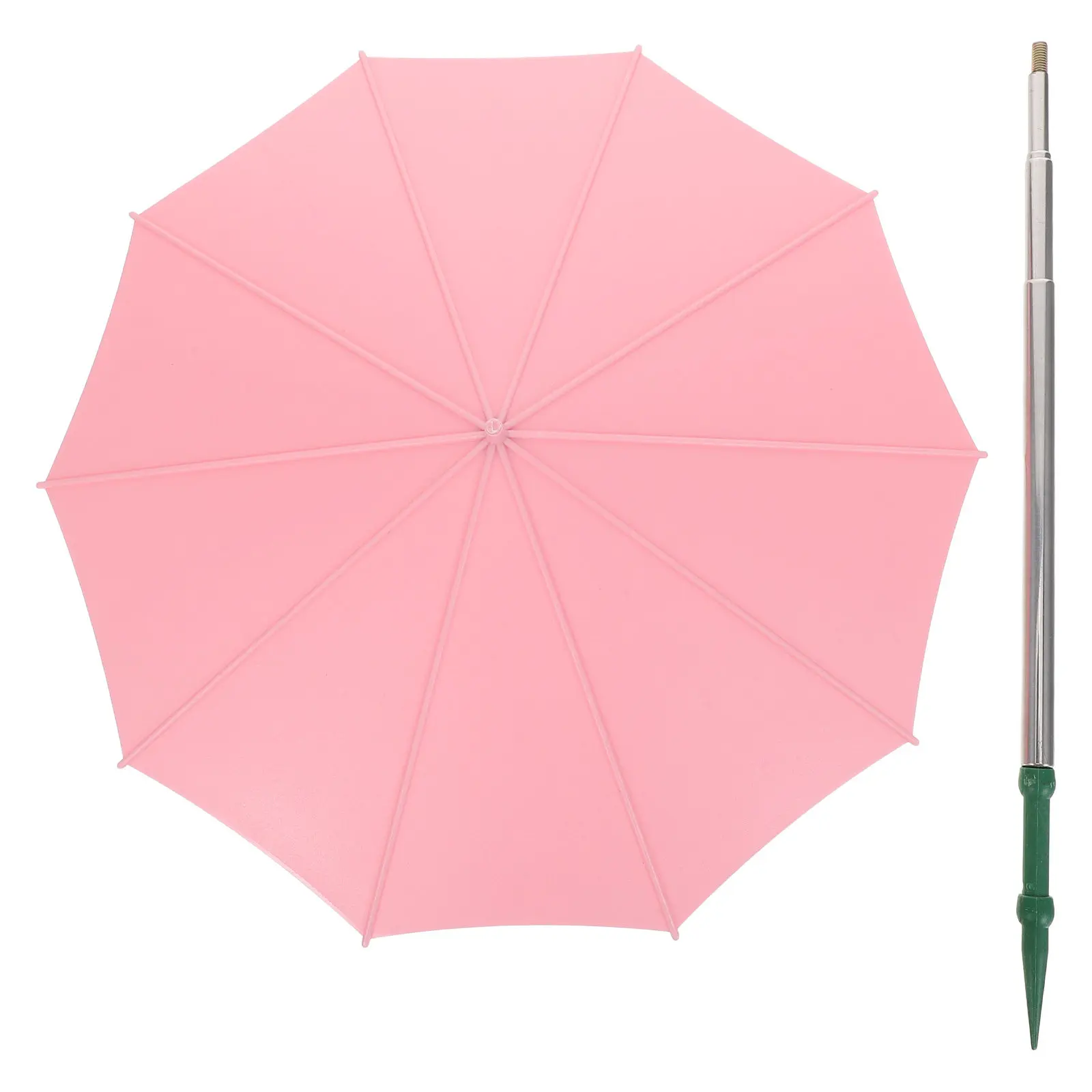 Pink Adjustable Plant Umbrella Outdoor Plants Retractable Ground Stake Portable Garden Patio Flower Pots Multi Succulent