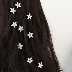 10pcs Hair Clip Braided Small Flower Hair Buttons Hairpin For Everyday Styling Suitable For Travel Mini Hair Claw Accessories