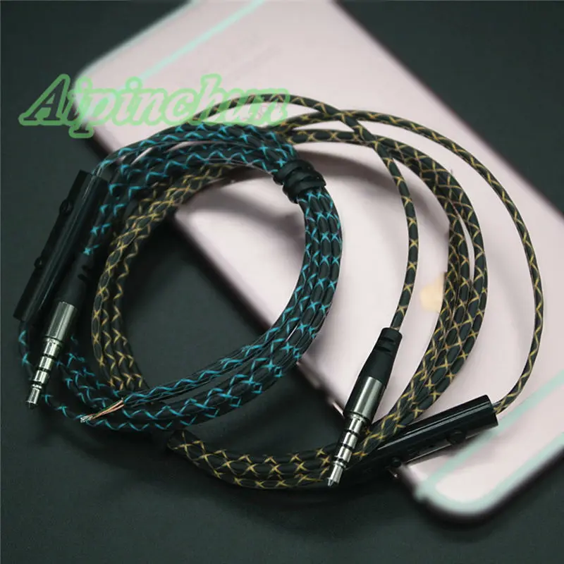 Aipinchun 3,5 мм 4-полюсный аудиокабель для наушников с микрофоном Ремонт Замена наушников 128 см 14-жильный медный провод AA0204
