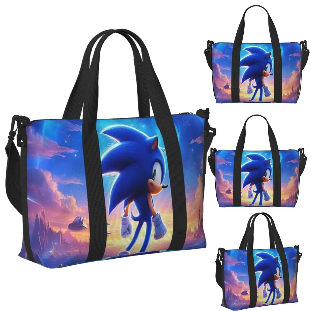 

S-Shadow The H-Hedgehog Beach Travel Bag Large Capacity Tote Bags for Gym Yoga Women Shopping Duffle Shoulder Bag