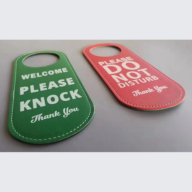 علامات شماعات لوحة إعلانات على الوجهين ، غرفة مكياج ، ملصق تنظيف ، علامات عدم الإزعاج ، مقابض الأبواب ، قلادة شماعات #3