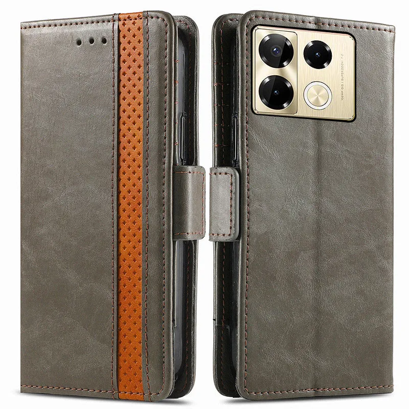 

Flip Spliced retro leather card Slot Wallet Cover For Infinix Note 40X 40 30 Pro + VIP 30i 4G 5G RFID shockproof phone Case