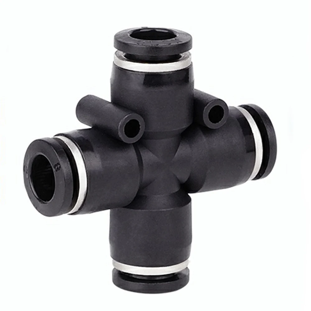 British pneumatic quick connector PU air pipe 5/32 1/4 5/16 3/8 1/2 inch hose connector PZA four-way