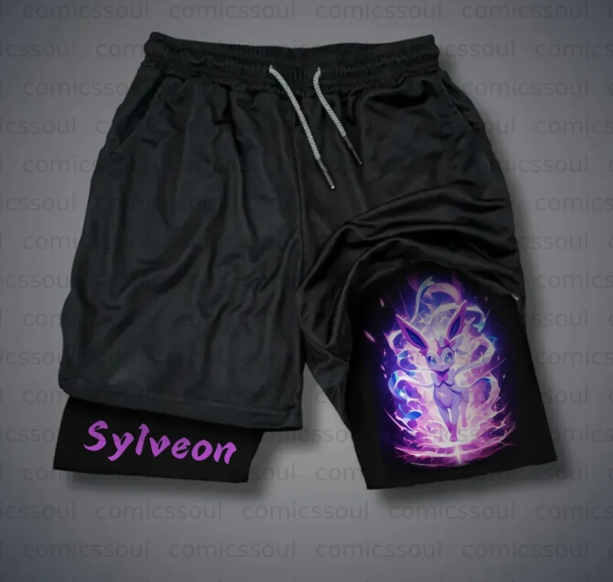 

Official Pokémon Anime Collaboration Sports Shorts - Badminton Anime Unisex Kei Style Retro Breathable Quick-Dry Shorts