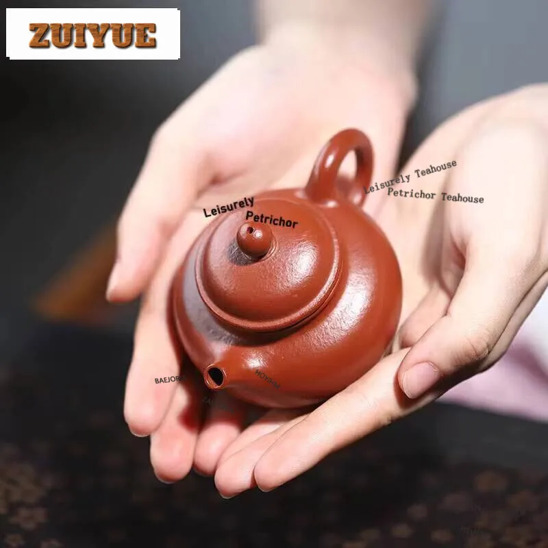 100ML Exquisite Yixing Purple Clay Teapots Handmade Small Capacity Pot Raw Ore Zhu Mud Kettle Zisha Tea Set Craft Drinkware Gift