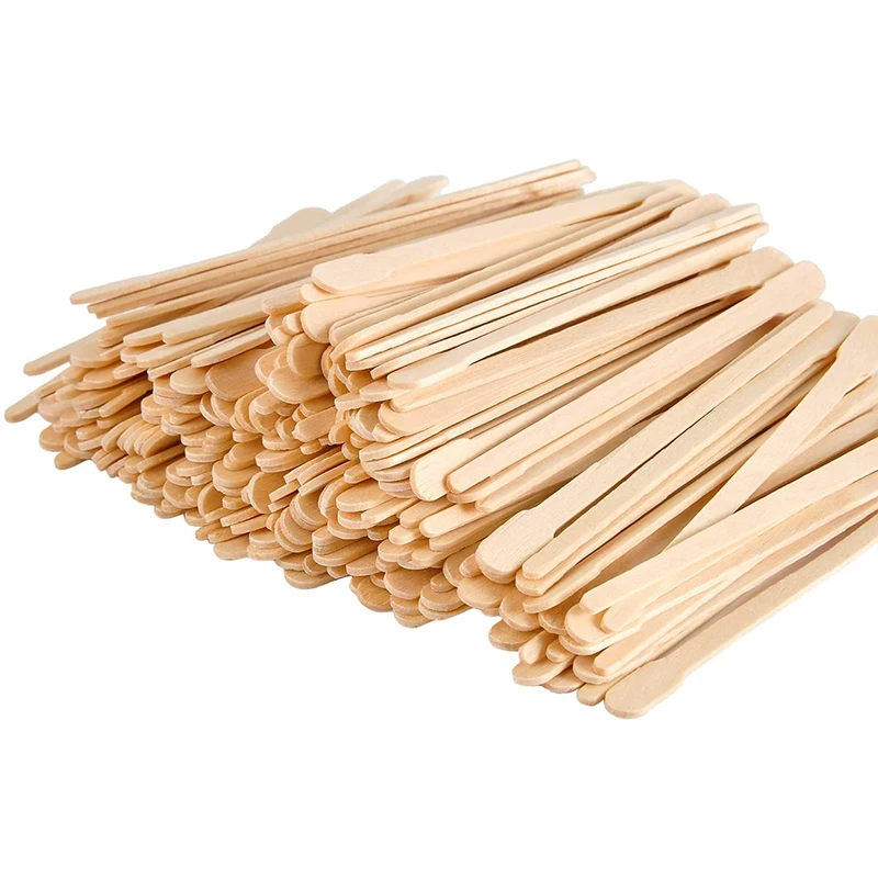 100PCS Woman Wooden Body Hair Removal Sticks Wax Waxing Disposable Sticks Beauty Toiletry Kits Wood Tongue Depressor Spatula