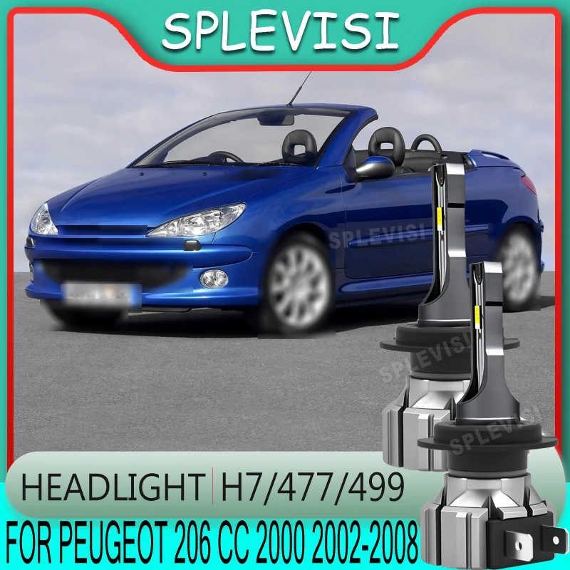 No Delay Simplify Installation Save Time High-Power h7 LED Headlight For Peugeot 206 CC 2000 2002 2003 2004 2005 2006 2007 2008