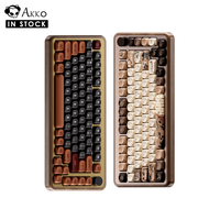 Akko MU02 75% Mountain Seclusion Wooden Mechanical Keyboard RGB Hot-swappable BT5.0/2.4G Wireless & Type-C Wired Gaming Keyboard