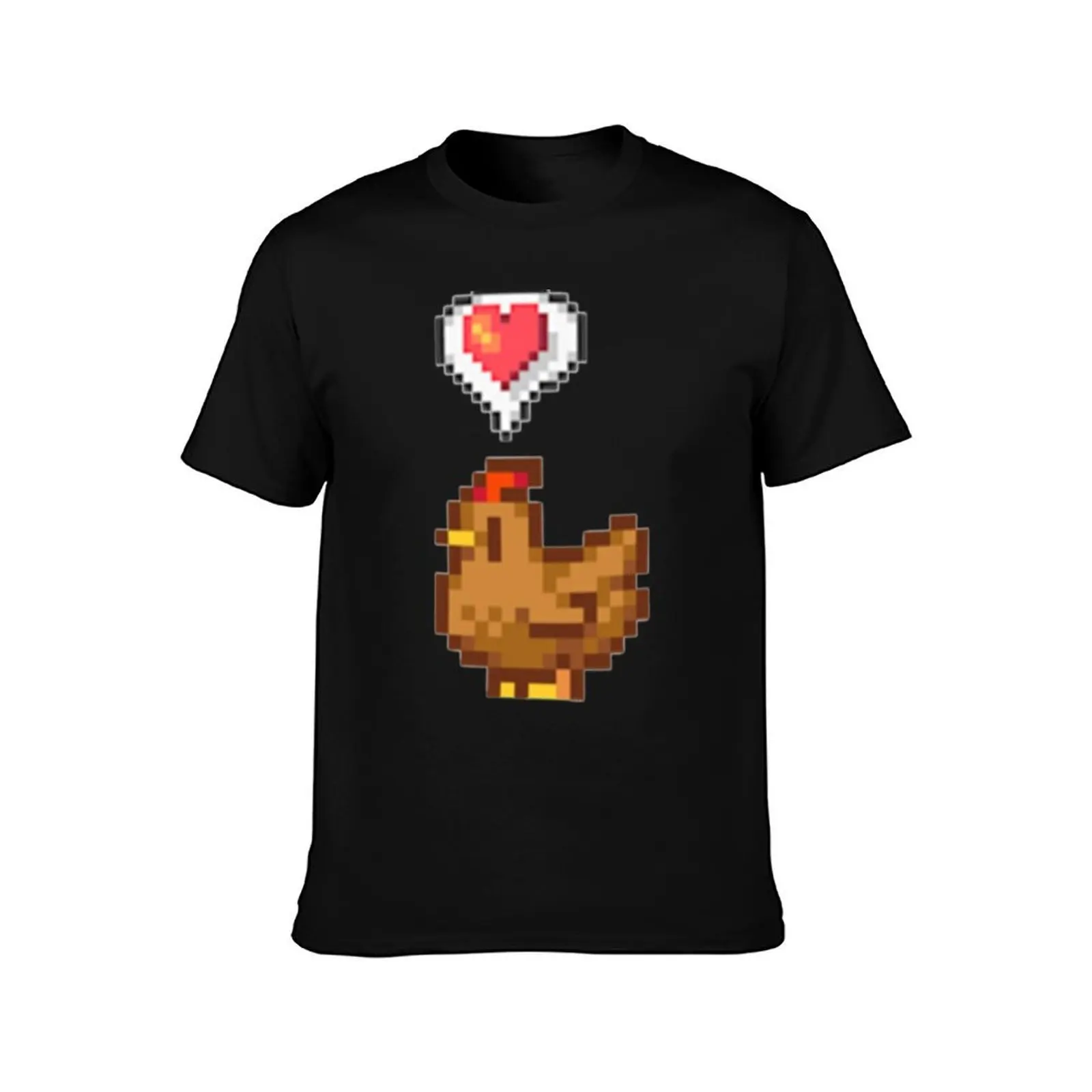 Stardew Valley Happy Brown Chicken T-Shirt Moisture Wicking Quick Dry Tee T-Shirt