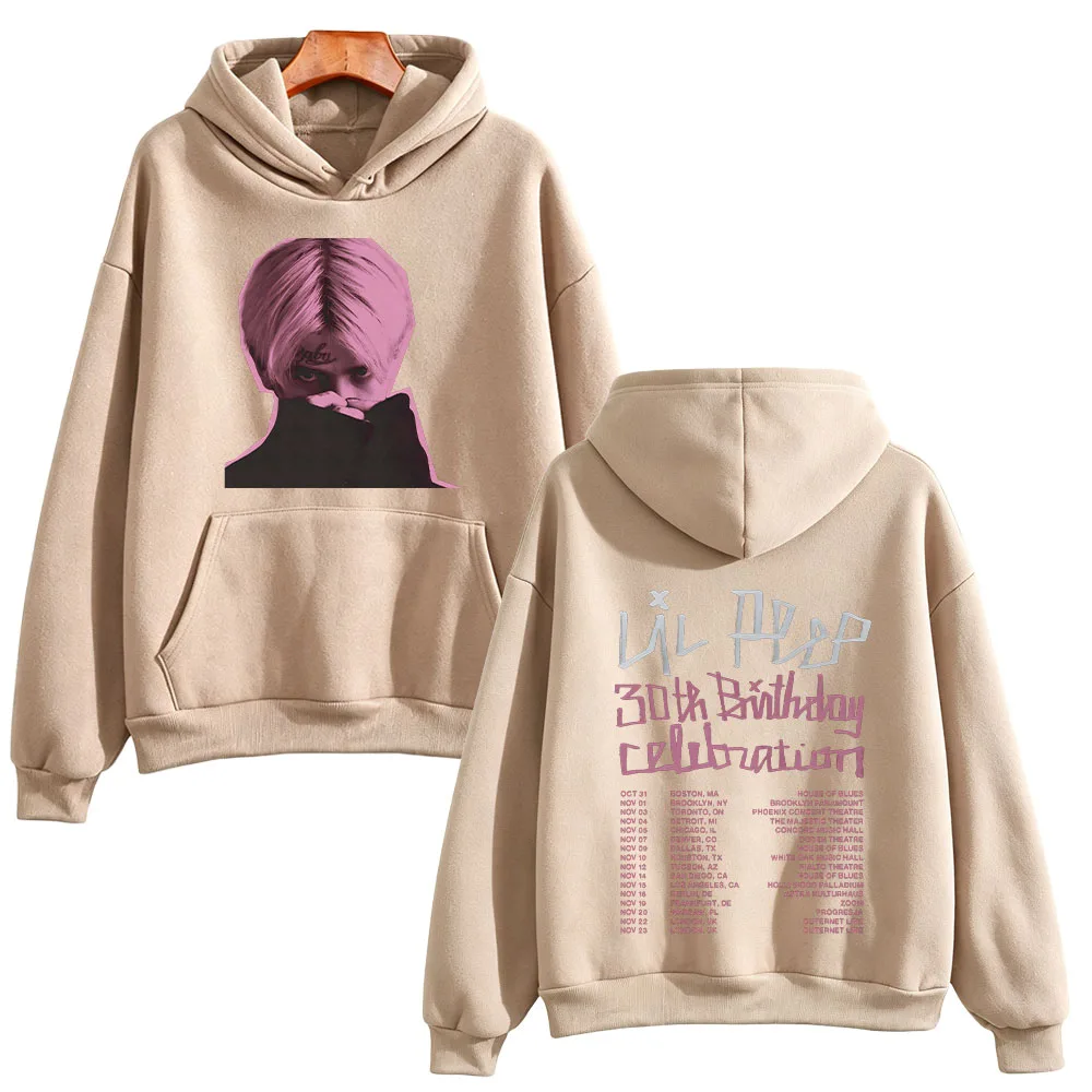 Lil Peep 30th Birthday Celebration Tour Hoodies 2026 Fashion Men Women Hip Hop Long Sleeve Pullover Pop Music Sweatshirt Clothes