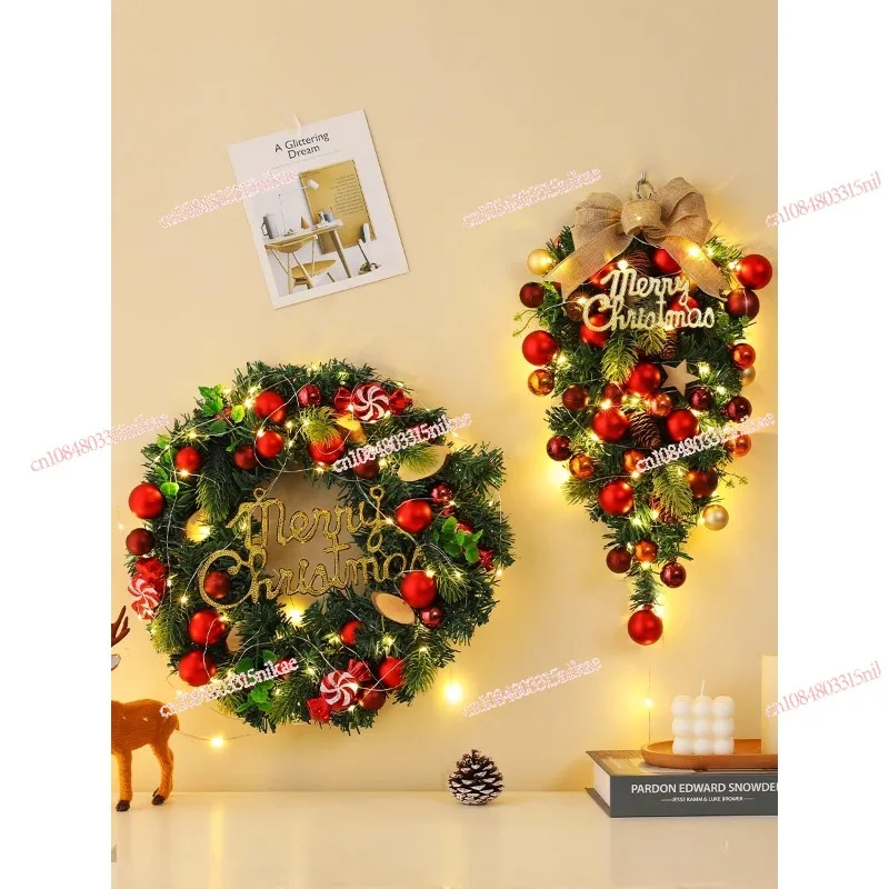 Christmas decorations, Christmas wreaths, door hangings, rattan hangings