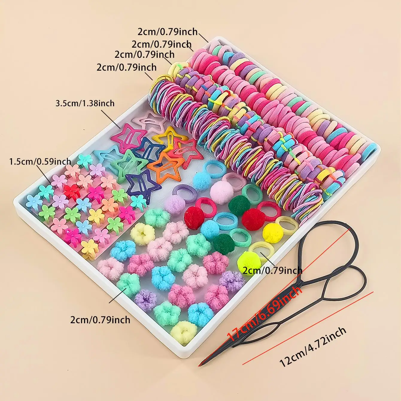 Girl Elastic Hair Bands Hair Pins Claw Clips Ponytail Hold Hair Tie Rubber Bands Scrunchie Hair Accessories Bands set for Girls