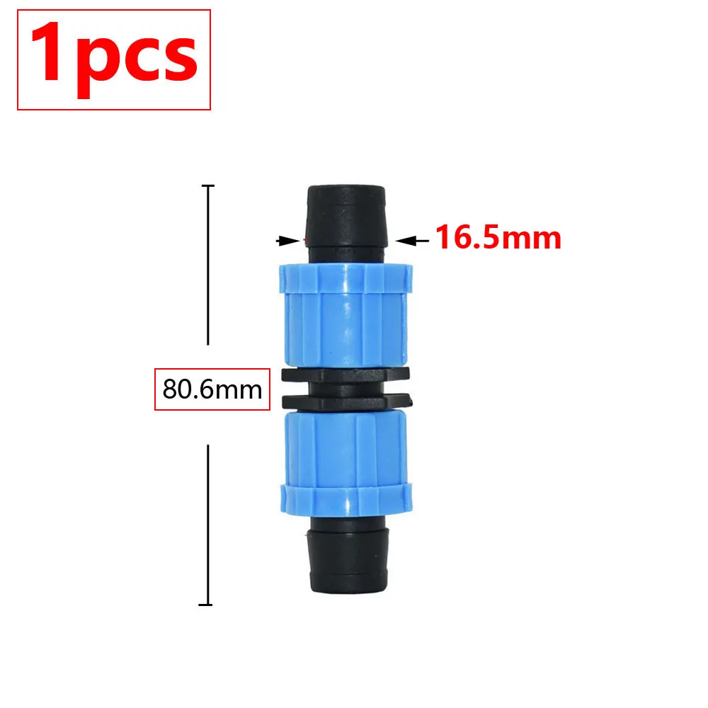 16mm Micro Irrigation Drip Tape Connectors Tee Repair Elbow End Plug Tap Fittings Locked Hose Joints Greenhouse Coupler