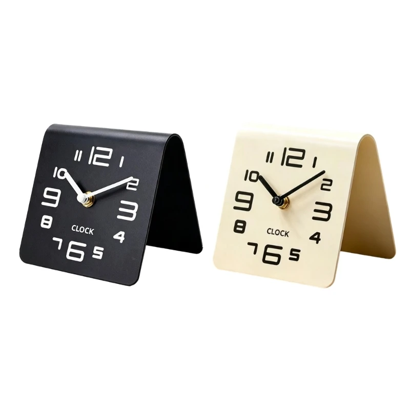 Home Office Acrylic Desk Clock with Large Arabic Numerals, Quiet Tabletop Time Display and Freestanding Placement best sale