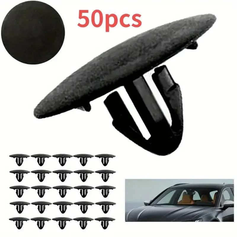 

50 Pcs Car Engine Hood Insulation Fixing Clip Body Fasteners Auto Fastener Clip Pin Rivet Bumper Door Trim Panel Fastener Kit