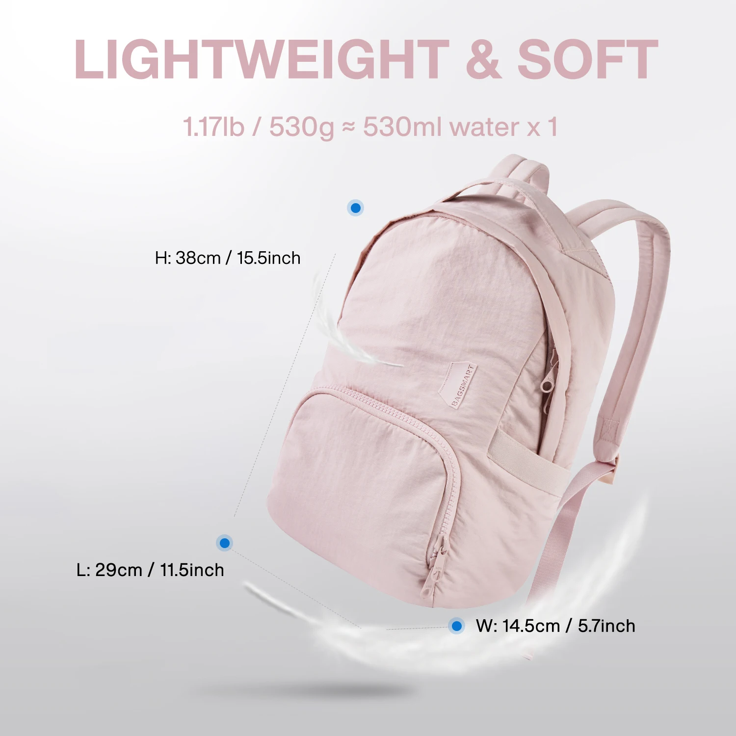 BAGSMART Cute Backpack for Women School College Anti-theft Travel Waterproof Small 13.3 inch Notebook Laptop Backpacks