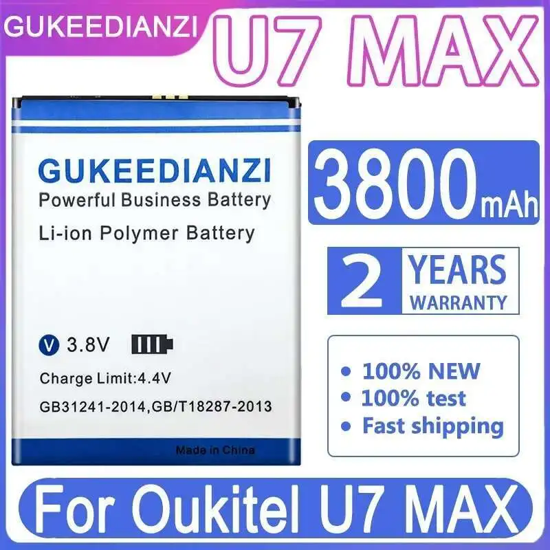 

For Oukitel U7 Max 3800Mah High Capacity Mobile Phone Battery